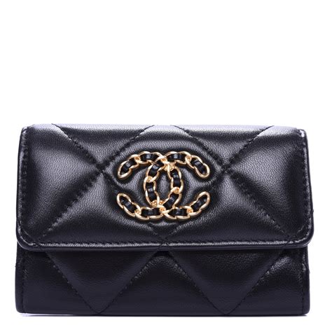 chanel 19 cardholder|chanel card holder price.